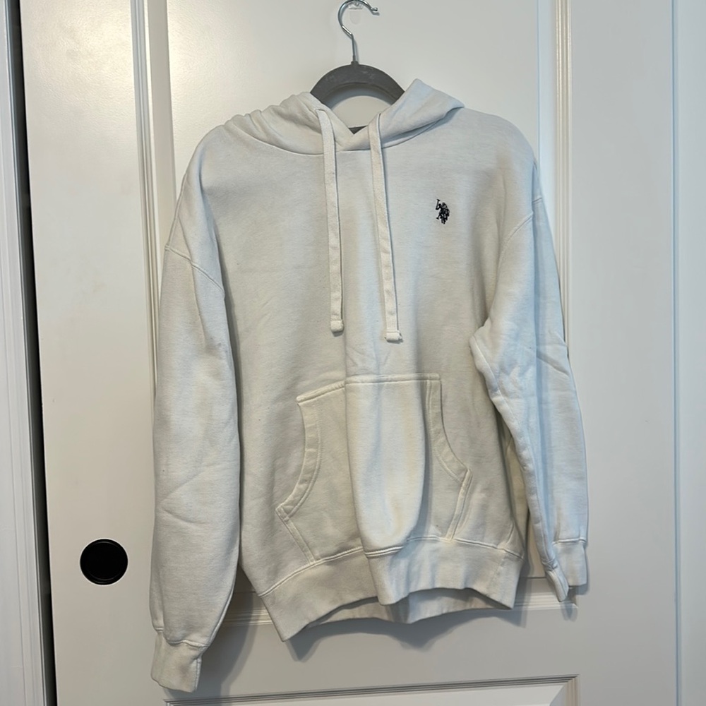 Men’s White Polo Sweatshirt
